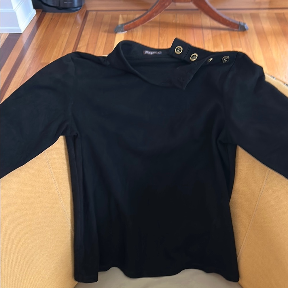 J. McLaughlin Black Women's Jersey Top